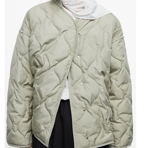 Mango Quilted Lightweight Jacket in Sage